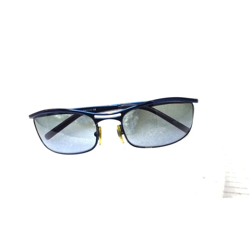 Sergio Tacchini T871/17 Italy Blue Black Wrap Metal Sunglasses UV400 60-17-130mm